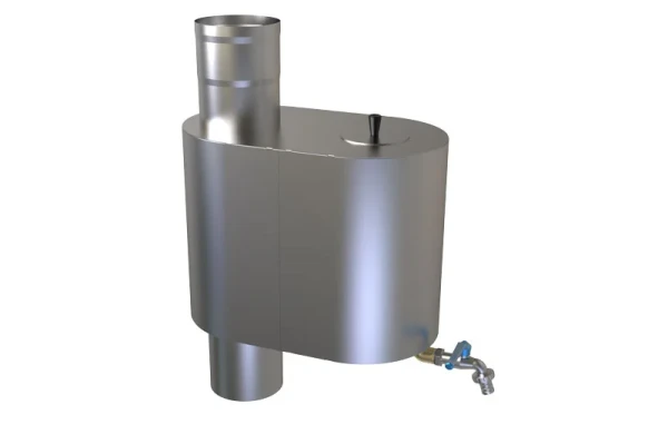 NVI Vattenvärmare skorsten Vedeldade bastuaggregat frilagd